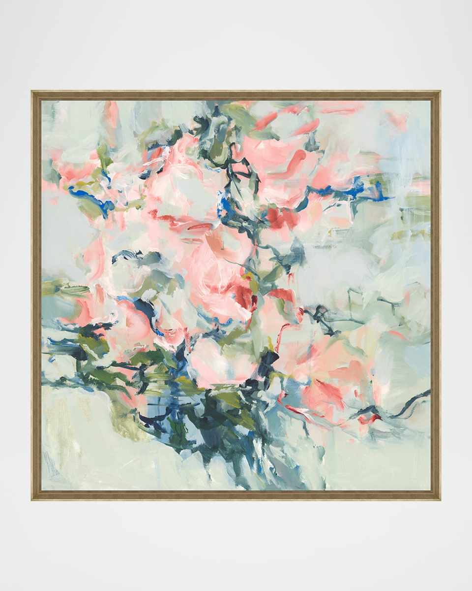 "Blush in Bloom" Framed Giclee by Maelani Blue, 42.25" Square